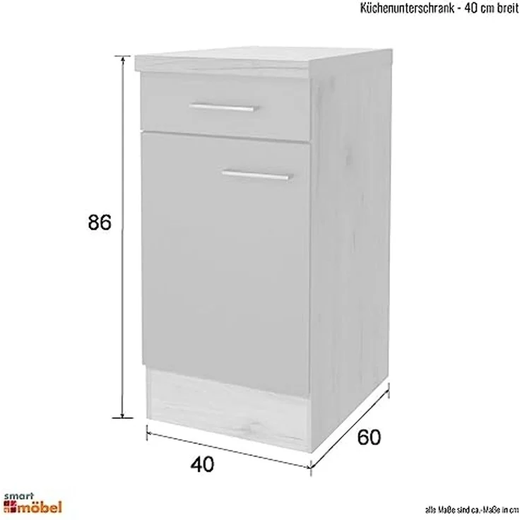 Flex-Well Unterschrank Antigua (B x H x T) 40 x 86 x 60 cm – Bild 2