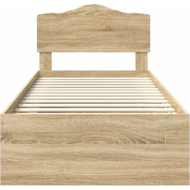 vidaXL Bettrahmen Sonoma 100 x 200 cm Massives Kiefernholz 3412936 – Bild 6