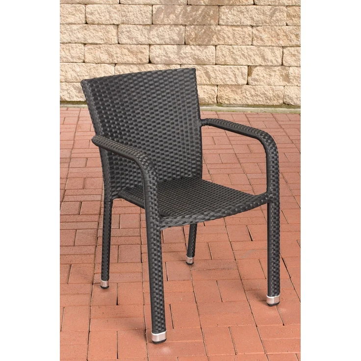 CLP Polyrattan Stapelstuhl Leonie,schwarz – Bild 1