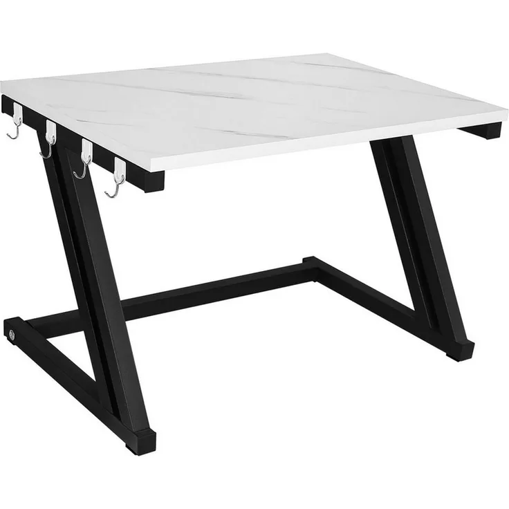 JEOBEST Regalelement Mikrowellenregal Organizer Küche, Mikrowellen Ständer Gewürzregale, 57x38x38cm, bis 30kg, Ohne Haken
