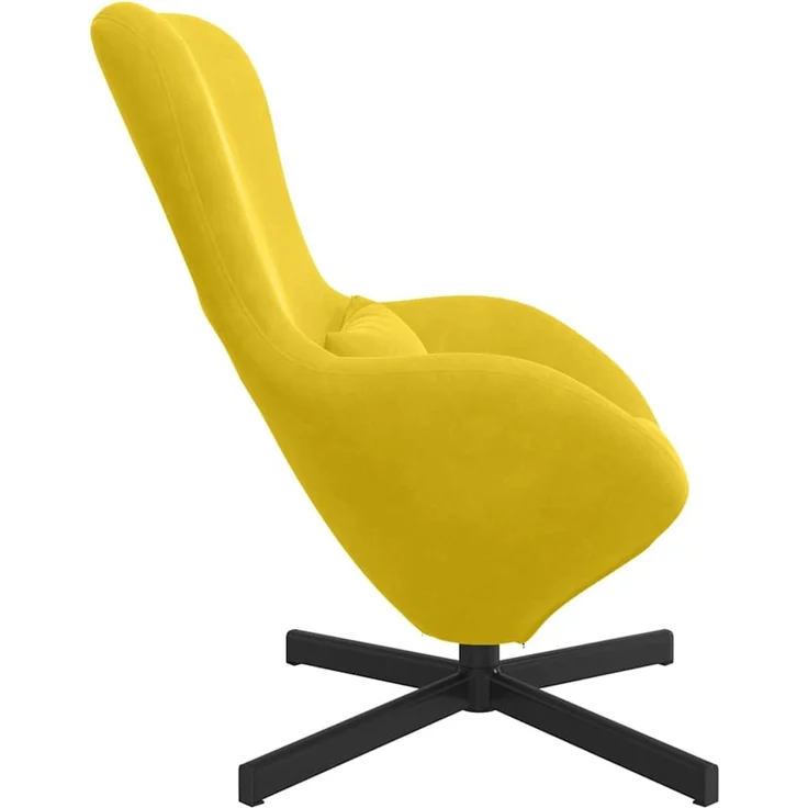 vidaXL Eiersessel Gelb 63 x 73 x 90 cm Samt 42002763 – Bild 3