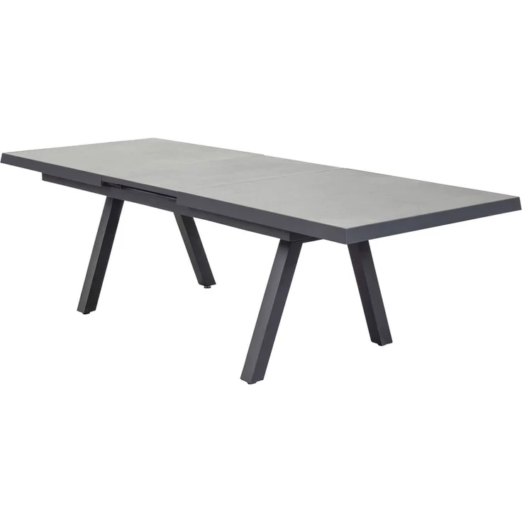 SONDRINO Ausziehtisch 100x200, Tischplatte: Keramik, Beton-Optik schräge Kante,Alu-Gestell anthrazit – Bild 6