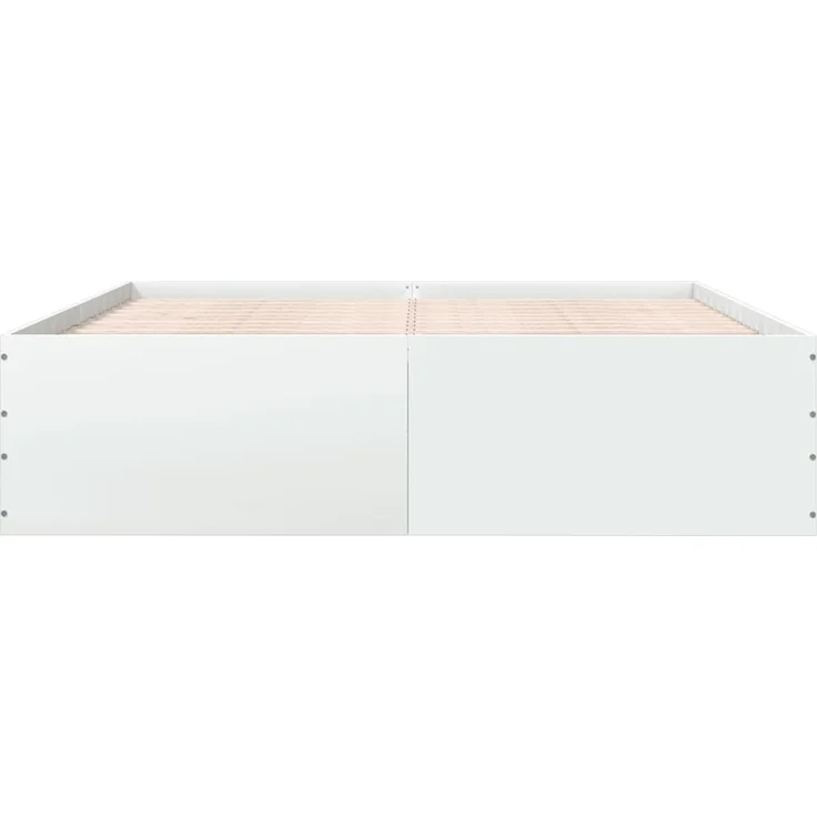 vidaXL Bettgestell Weiß 180x200 cm Holzwerkstoff 3280902 – Bild 4