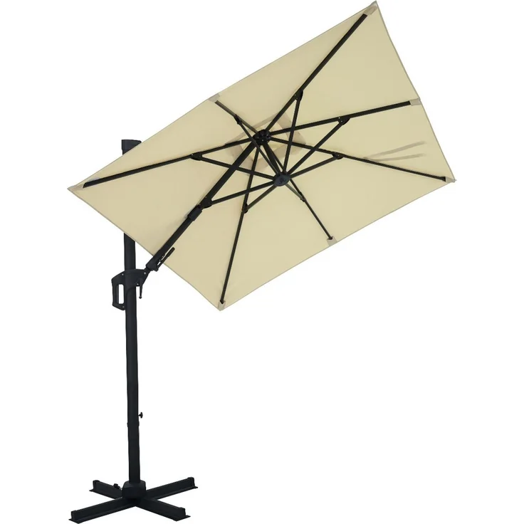 Gardissimo DAVID Alu Ampelschirm 210x210cm Pendelschirm UV50+ natur – Bild 8