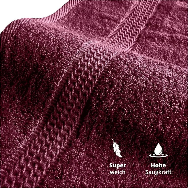 TRENDBUY24 Handtuch Set 6-TLG Premium Frottee Handtücher Duschtücher Set 100% Baumwolle, (Handtuch und Duschtuch, 6-St), schnell trocknend – Bild 2