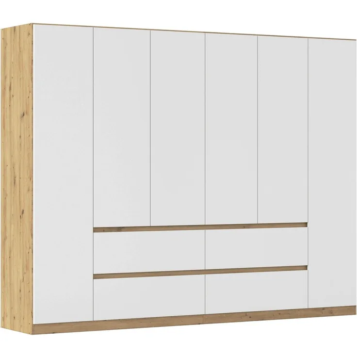 rauch Kleiderschrank Mehrzweckschrank Aktenschrank Mietswohnung Garderobe MAINZ 271cm breit (3 verschiedene Ausstattungen BASIC/CLASSIC/PREMIUM (inkl. SOFT-CLOSE) grifflose Front, Außentüren mit Push-to-Open Funktion MADE IN GERMANY