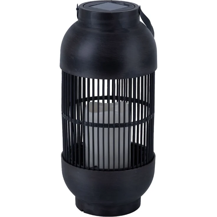 LED Solar Tischleuchte, Kerze, Laterne, IP44, H 33 cm – Bild 5
