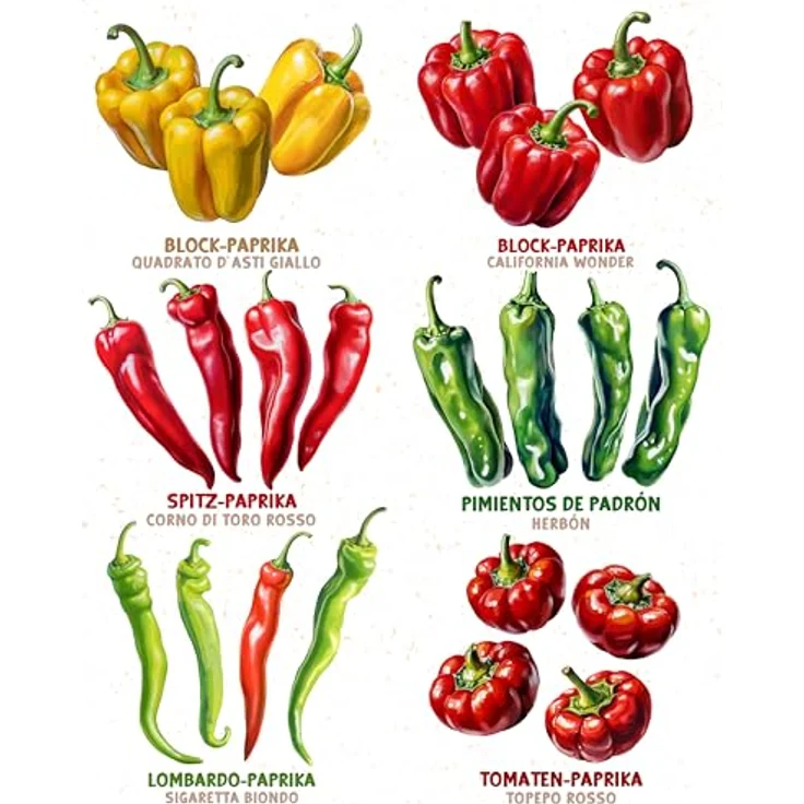 ZenGreens® - Bio Paprikasamen im 6er Set - 6 Paprika Samen für den einfachen Anbau im Garten, Balkon oder Hochbeet - Pflanzensamen - Saatgut – Bild 7