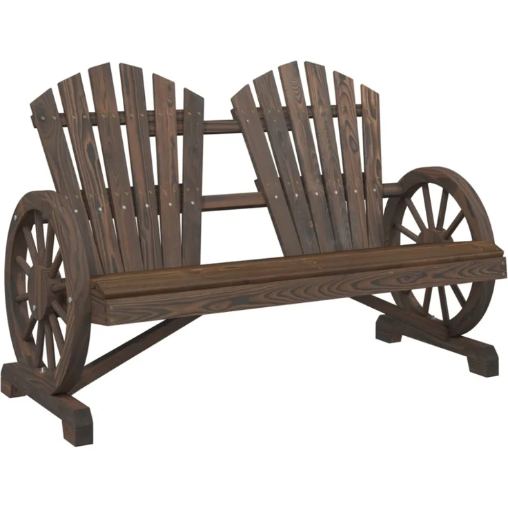 vidaXL Adirondack-Gartenstuhl 2-Sitzer Massivholz Tanne 365096 – Bild 2