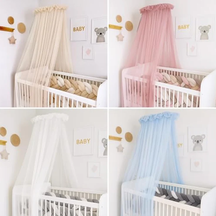 Baby Fancyroom Betthimmel Baby Fancyroom Betthimmel für Babybett Gitterbett 300x180cm Tüll, Handgefertigt, aus feinem Premium Tüll – Bild 5