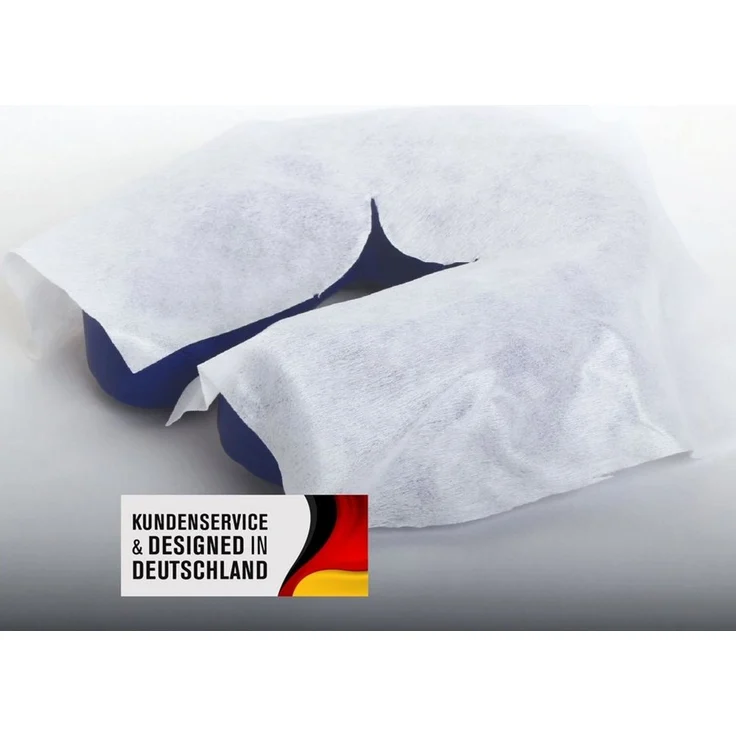 Duke-Handel Massageliegenbezug 100 Kopfpolster Einwegauflagen weiß, Vliesstoff, Gummizug: ohne, (100 Stück), einfache Anwendung, robust, weich, doppelte Vliesschicht – Bild 4
