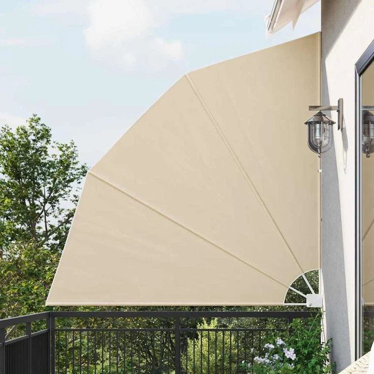 vidaXL Balkon Sichtschutz Beige 210 x 210 cm Polyester 42000934 – Bild 1