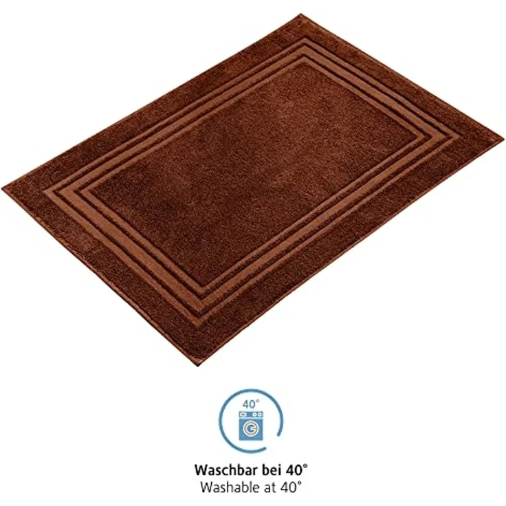 Komfortec Badematte Badvorleger aus 100% Baumwolle, 50x70 cm Duschvorleger, Waschbar Duschmatte, Frottee, Rechteckig, 600 g/m², 2er Set, Saugfähig & Schnelltrocknend – Bild 5