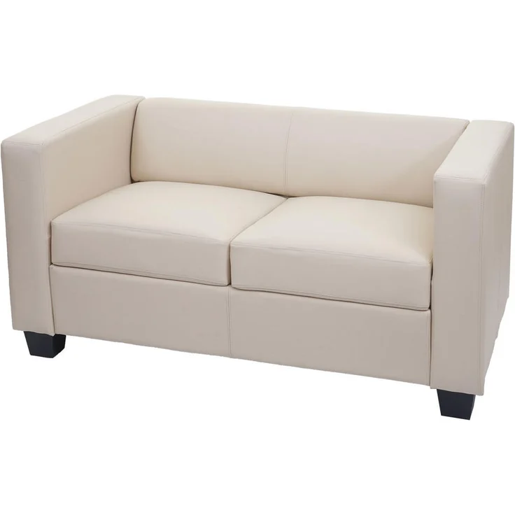 MCW 2-Sitzer-Sofa, Beige, Textil, 137x70x75 cm, modernes Lounge-Design mit bequemer Polsterung und stabiler Rahmenbauweise