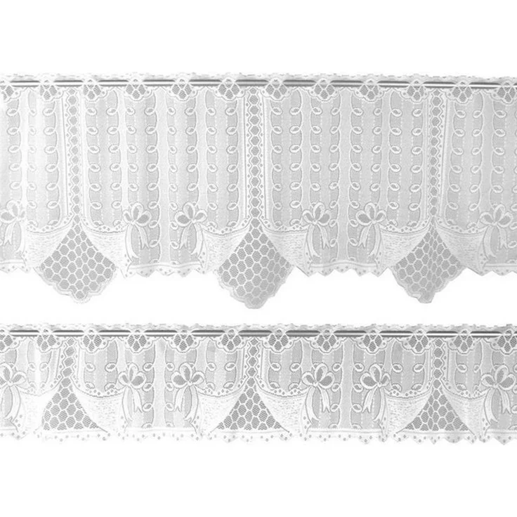Arsvita Vorhang Mona (1 St), Stangendurchzug, halbtransparent, 2 teiliges Bistrogardinen-Set in Spitzenoptik – Bild 4