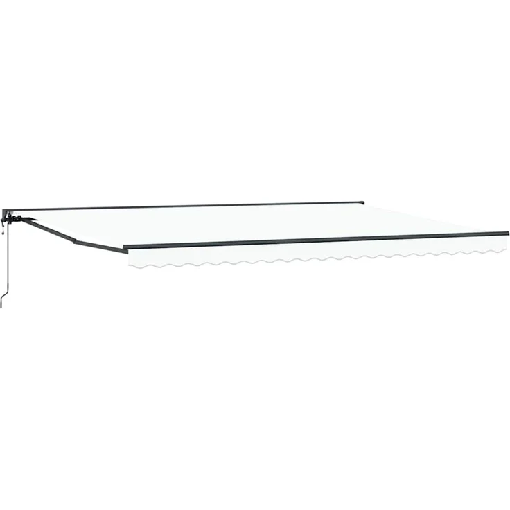 vidaXL Einziehbare Markise Weiß 500x300 cm Stoff 3331368 – Bild 1