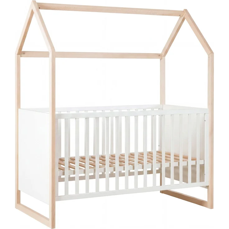 roba Kinderzimmerset Noah - Babyzimmer Set mit Babybett 70 x 140 cm und Wickelkommode - Holz in Weiß & Cashmere - Modernes 2-teiliges Set – Bild 6