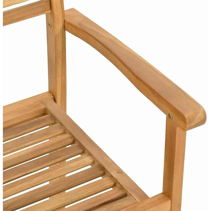vidaXL Stuhl 2 pcs Braun 56 x 55 x 90,5 cm Massivholz Teak 42002314 – Bild 7