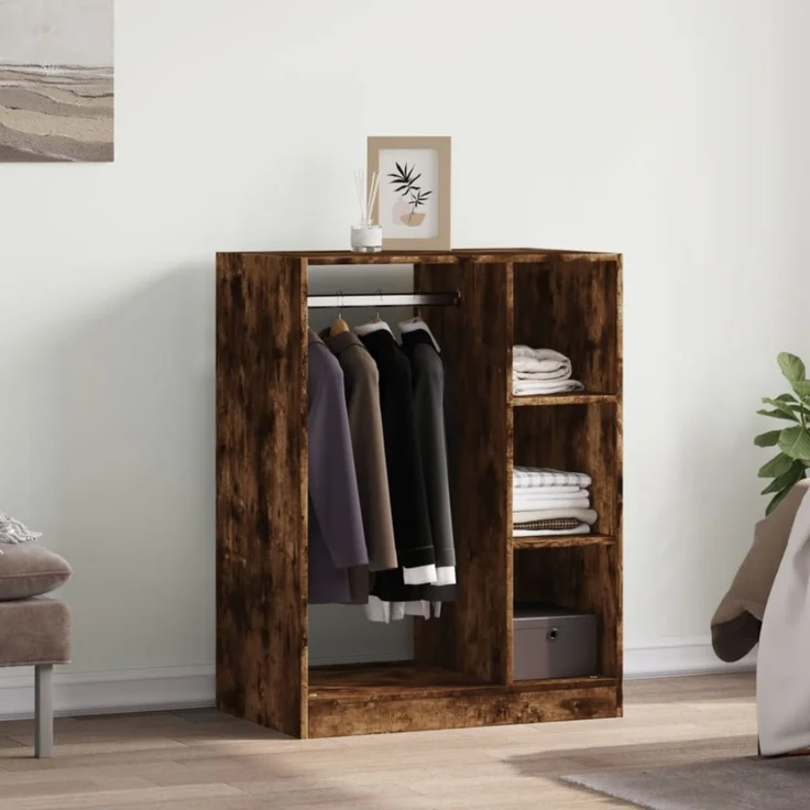 vidaXL Kleiderschrank Betongrau 77x48x102 cm Holzwerkstoff 840810 – Bild 2