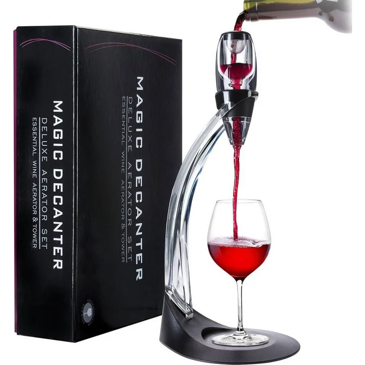Dimono Dekanter Magic Wein Dekanter – Luxus Weindekanter mit Belüfter & Ausgiesser, (Luxus, Wein-Dekanter), Ausgießer – Bild 5