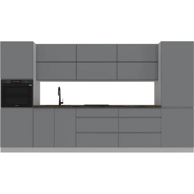 ROYAL24_MARKT Küchenzeile K47-G360 - Velmora - Drückt einen dynamischen Lebensstil aus, (Komplett Set), Top Qualität - Modernes Design - Feinste Materialien
