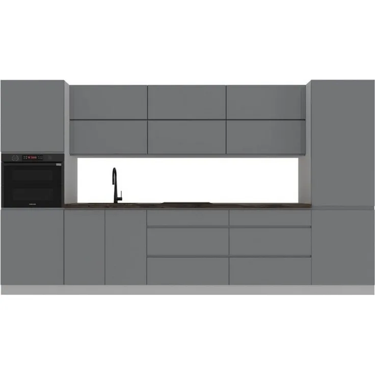 ROYAL24_MARKT Küchenzeile K47-G360 - Velmora - Drückt einen dynamischen Lebensstil aus, (Komplett Set), Top Qualität - Modernes Design - Feinste Materialien