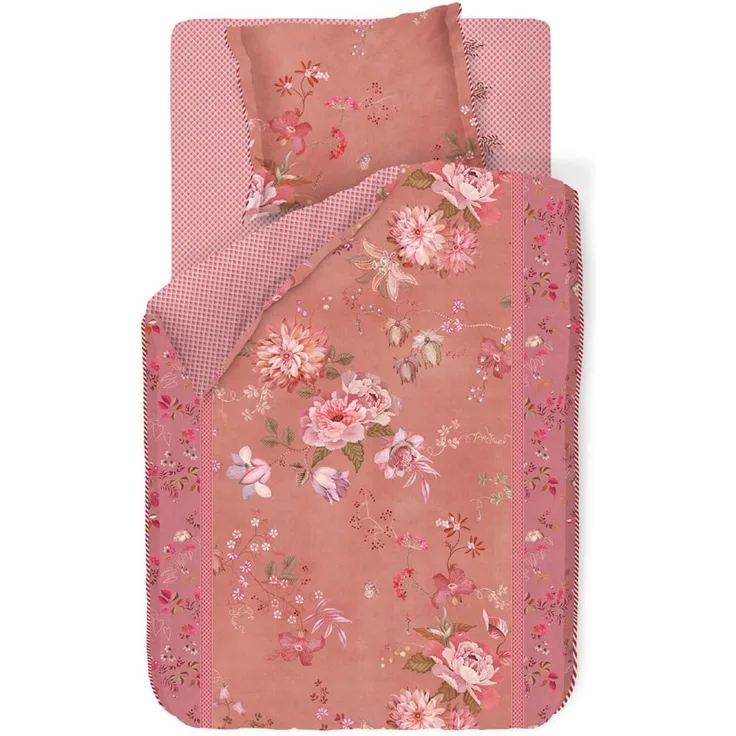 Pip Studio Bettwäsche Tokyo Bouquet Pink 135 x 200 + 80 x 80 cm
