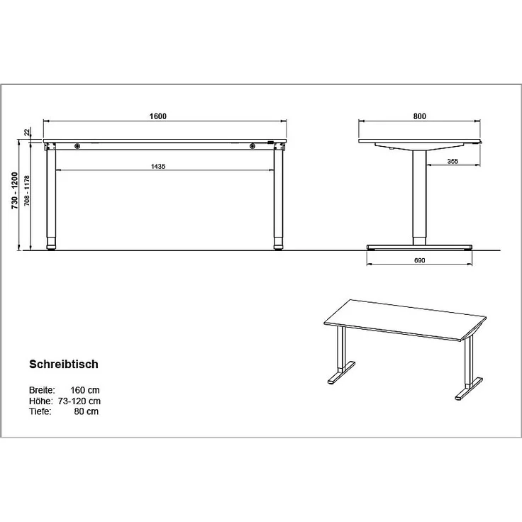 GERMANIA Bürokombination AGENDA BHT 212x120x80 cm bunt Komplett-Büro Büro – Bild 3