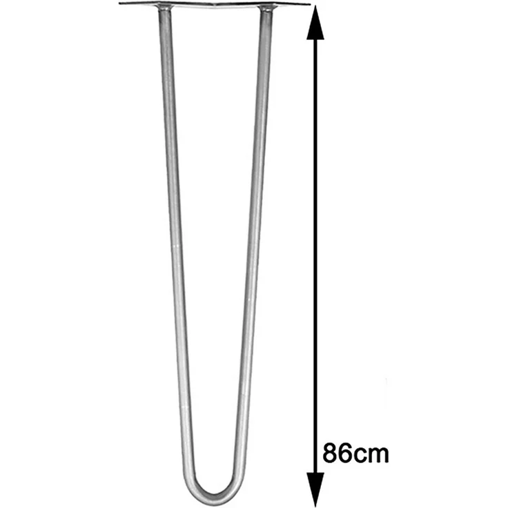 Tischbeine 4x Hairpin 86 cm Haarnadelbeine Stahl Gestell Möbelfüße Tischkuf – Bild 5