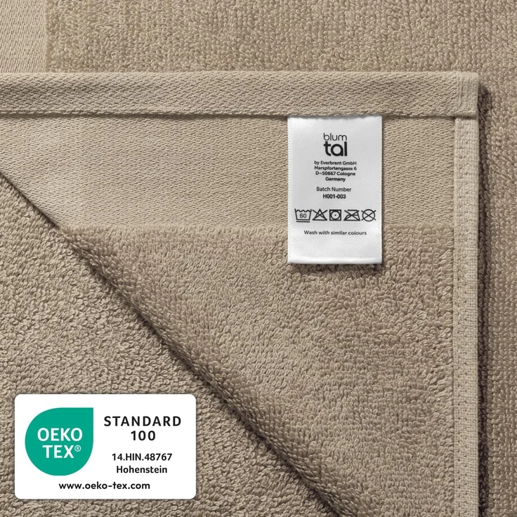 Blumtal Badetücher Premium weiche Frottier 2er Set mit Aufhängschlaufen, Frottee (2-St), Baumwolle Oeko-TEX Zertifiziert, saugstark – Bild 7