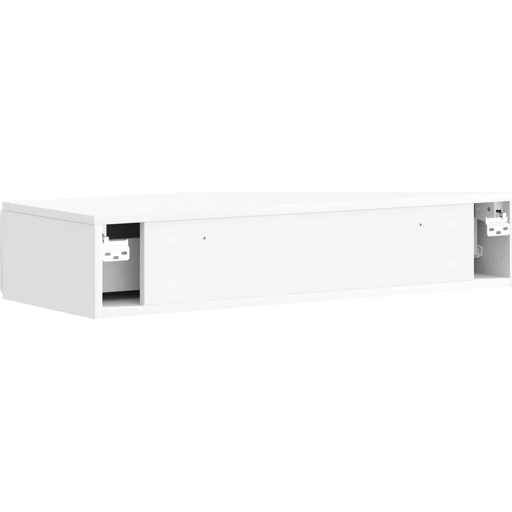 vidaXL Wandmontierter Beistelltisch Hochglanz Weiß 87,5 x 34,5 x 17 cm 898329 – Bild 6