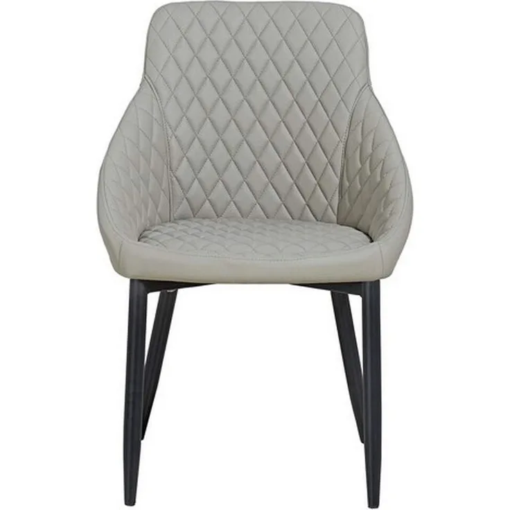 HOME MANIA Homemania Stuhl, Metall, Stoff, Grau, 55 x 55 x 86 cm