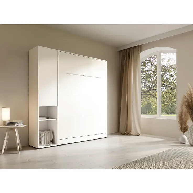 Vente-unique - RAPILI Bett Holz, Platte Weiß - B 50 cm239,2 cm x H 225,2 cm x L 209 cm – Bild 2