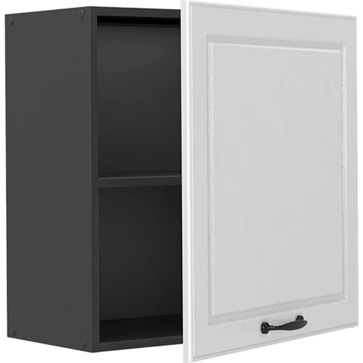 Hängeschrank R-Line Weiß Landhaus/Anthrazit 60 cm mit 1 Tür Vicco – Bild 3