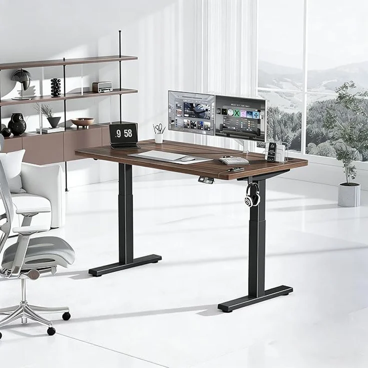 Devoko Höhenverstellbarer Schreibtisch 160x80 cm elektrisch, Höhenverstellung 71-121 cm mit Smart Control, 120 kg Tragkraft, für gesundes Arbeiten – Bild 2