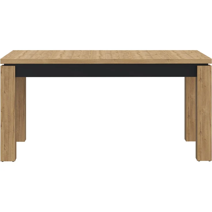 FORTE Kaszimiro Esstisch ausziehbar, Holzwerkstoff, Braun/Schwarz, 160,4 x 78,2 x 90,4 cm – Bild 9