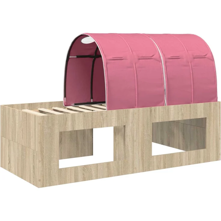 vidaXL Bett mit Tunnel 3 Stk. Artisian Eiche und Pink Holzwerkstoff 3423662 – Bild 8
