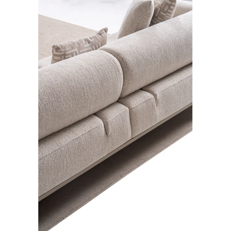 Sitzgruppe/Sofa Set - Wohnzimmergarnitur "Olvina" 3+3+1-Beige – Bild 8