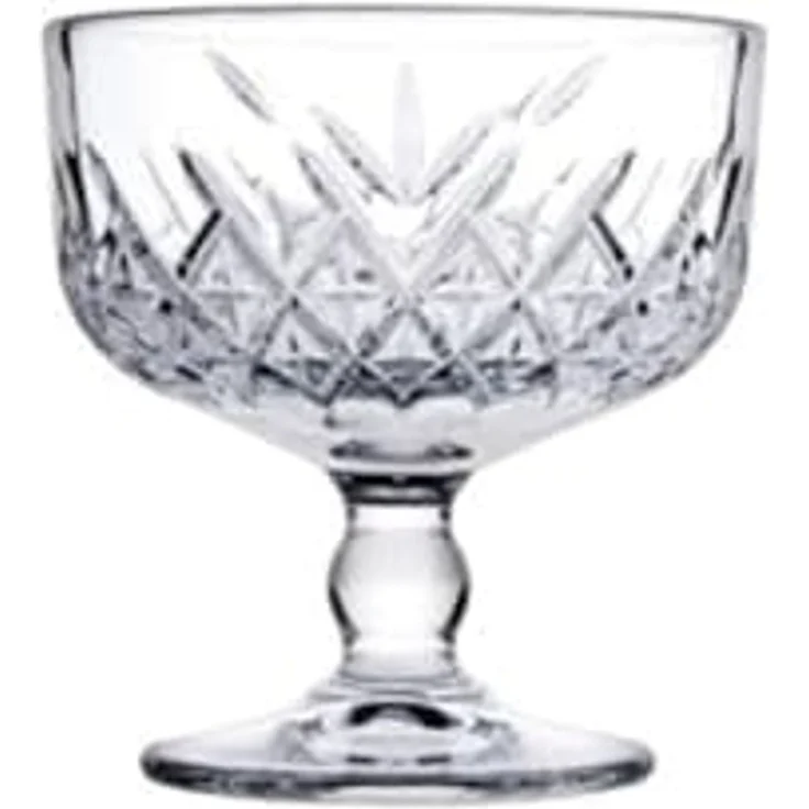 Pasabahce Dessertschale Timeless, Glas, (Packung, 2-tlg), 2er Eis-Becher aus Glas, Dessert Becher, Schale auf Fuß – Bild 3