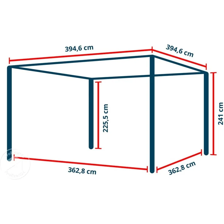 PRIMEYARD Pergola 4x4 m - Pfosten und Lamellendach aus Aluminium - anthrazitfarbene Terrassenüberdachung – Bild 9