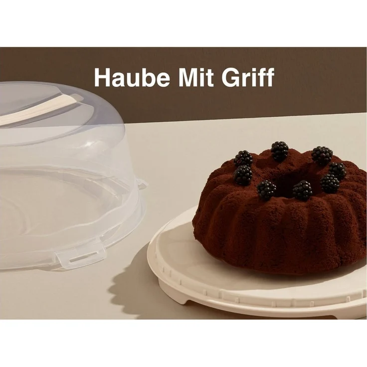 uandu home Kuchentransportbox Tortentransportbox mit Haube und Griff, Kuchenbehälter, Tortenbehälter, (Tortentransportbox mit Haube und Griff, BPA Frei Tortenbehälter), Dishwasher Safe – Bild 3