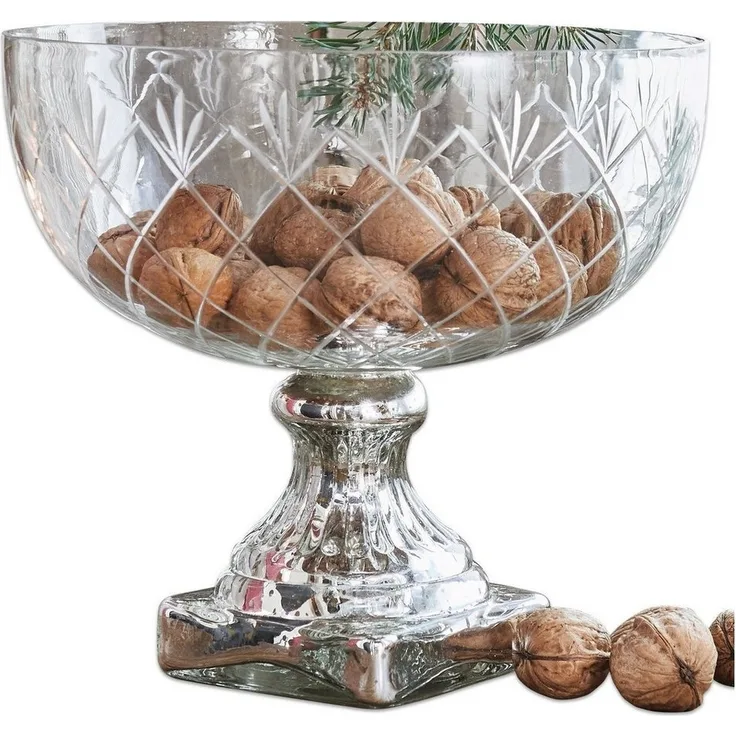 Mirabeau Geschirr-Set Schale Iesha klar/antiksilber, Glas