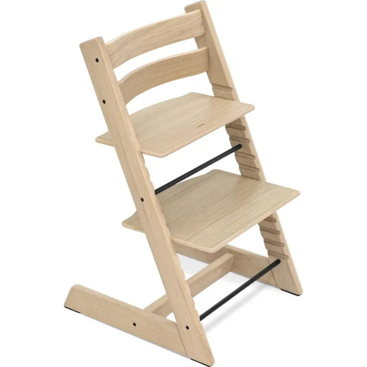 Tripp Trapp Stuhl von Stokke, Oak Natural – Verstellbarer, anpassbarer Stuhl für Kleinkinder, Kinder & Erwachsene – Praktisch & ergonomisch – Gefertigt aus Eichenholz