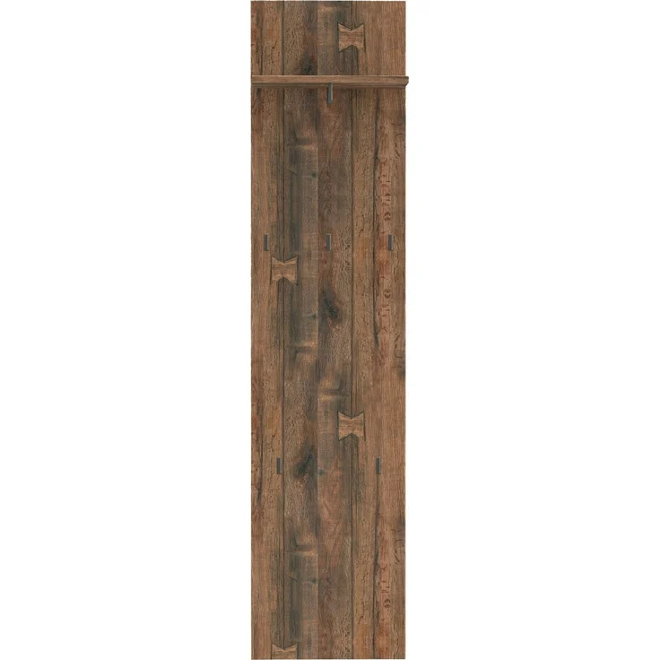 Garderobenpaneel >GENIO industrial< in Eiche, Holzwerkstoff - 40x170x26 (BxHxT) – Bild 2