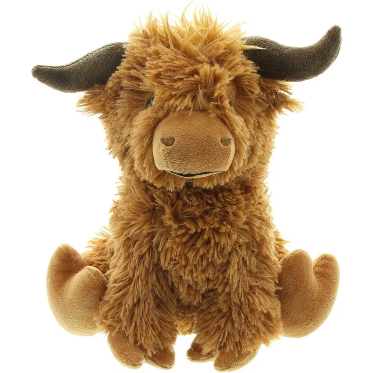 Dekoleidenschaft Bodentürstopper "Stier" Stoff braun 23 cm hoch, flauschig, Türstopper Boden, Türpuffer, Feststeller, Türfeststeller, Türsack, Fensterpuffer, Fensterstopper – Bild 1