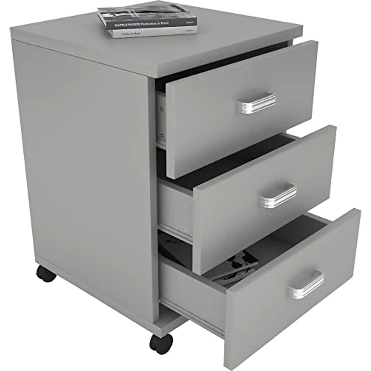 MID.YOU Rollcontainer, Grau, Kunststoff, 3 Schubladen, 45x58x44 cm für Arbeitszimmer – Bild 1