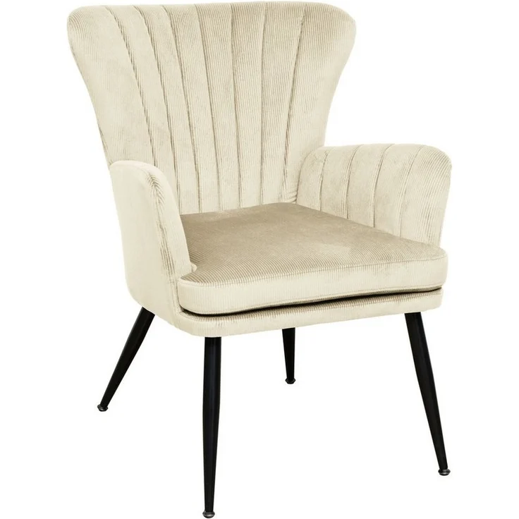 SVITA Sessel SANSA, Corbezug, Lesesessel, Modern, Polsterstuhl,Schwarz – Bild 1