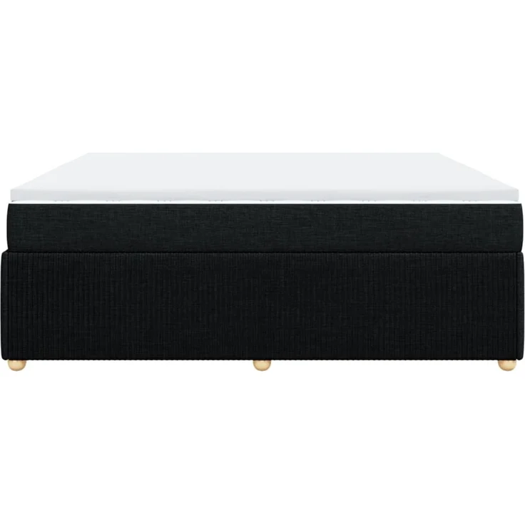 vidaXL Boxspringbett mit Matratze Schwarz 200x200 cm Stoff 3285597 – Bild 5