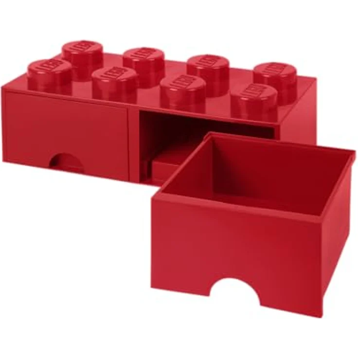 Lego 'Storage Brick 8' Aufbewahrungsbox rot mit 2 Schubladen – Bild 6