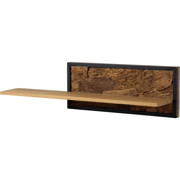 Wandregal Wildeiche 113x23x28 natur geölt LINDAU #05